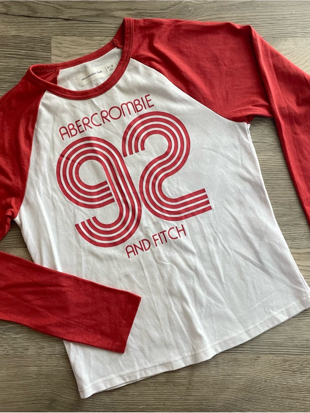 abercrombie kids | Long-Sleeve Raglan Graphic Tee for Girls | Size 11-12